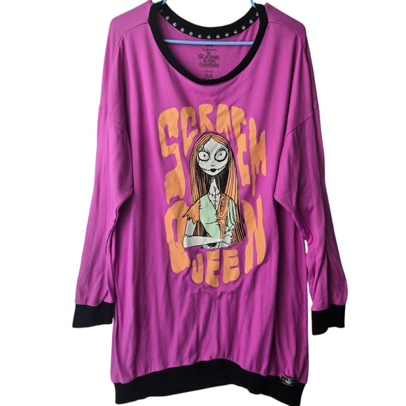 Disney Other - Disney Nightmare Before Christmas Sally Scream Queen Sleep Shirt Purple XL 16-18
